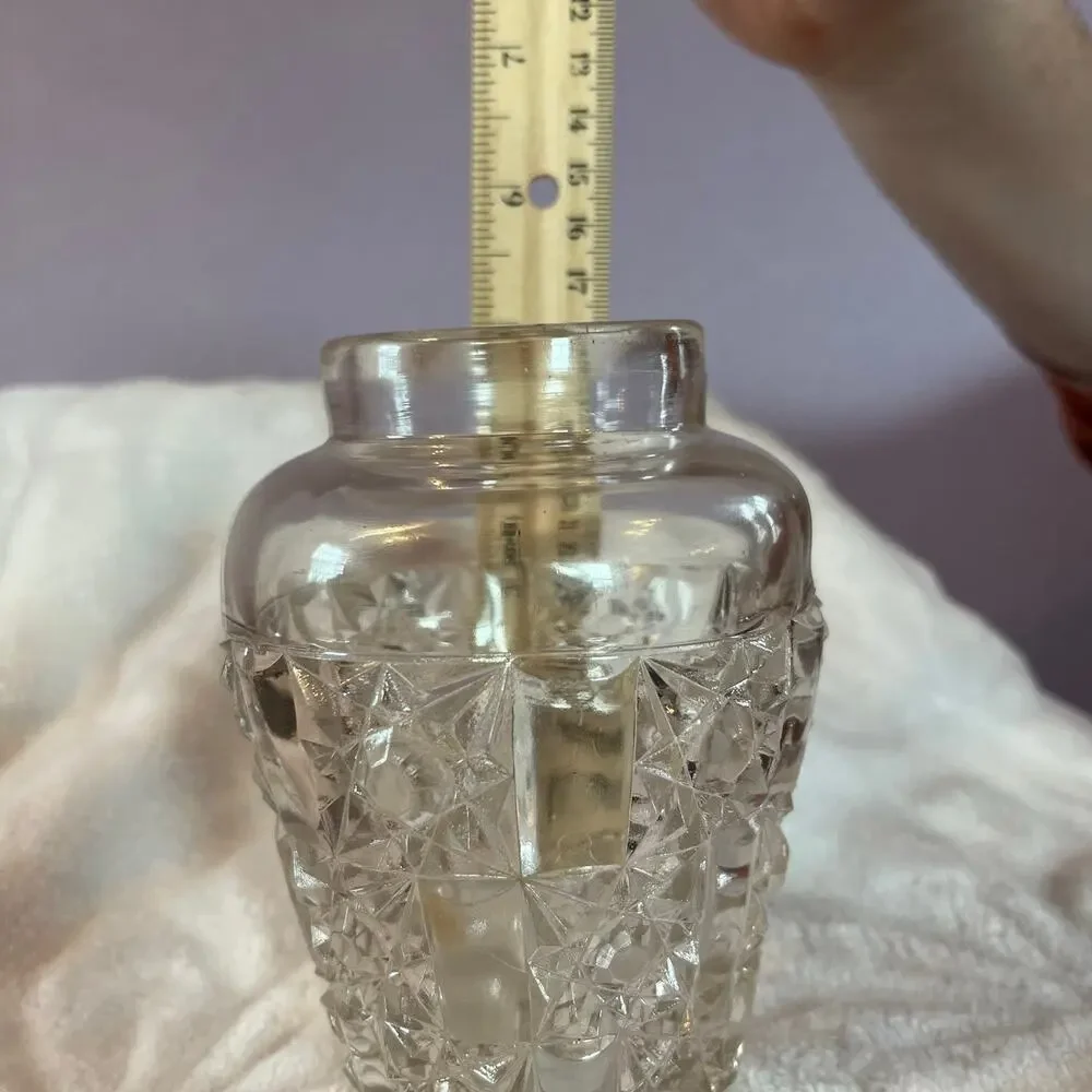 Rare Bellaire crystal cut pickle or olive jar early American EAPG #601 no lid